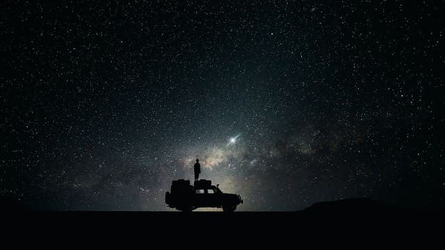 silhouette of off-road car