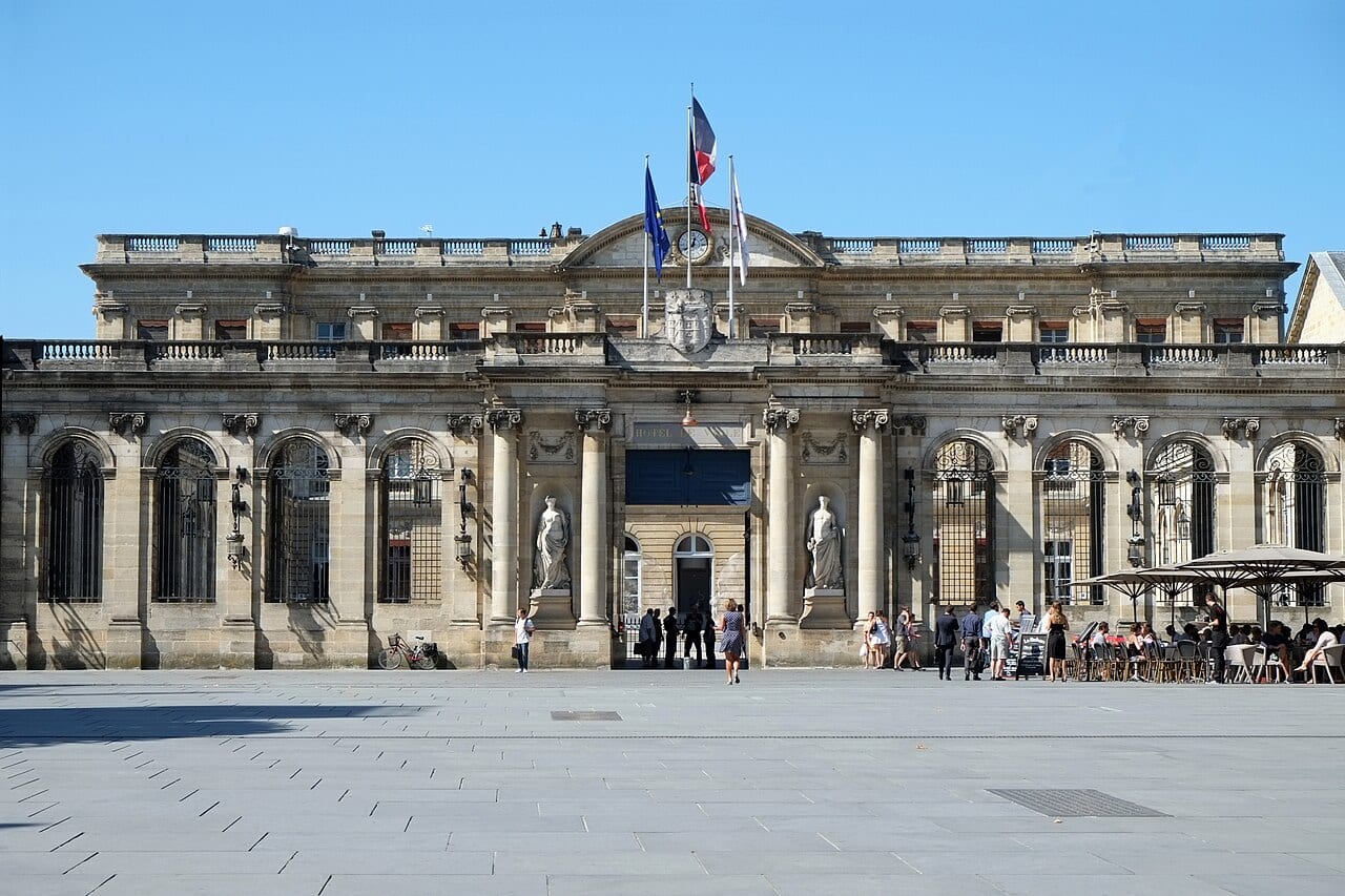 Palais Rohan, former archbishop townhouse, now city hall of Bordeaux, Gironde, France