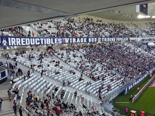 Virage sud du nouveau stade de Bordeaux durant le match contre Toulouse, le 20 septembre 2015.
